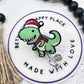 Christmas dinosaur badge reel