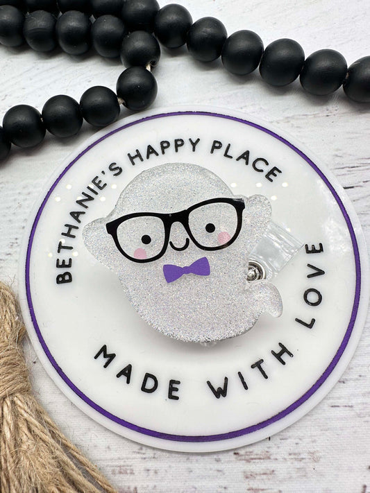 Halloween ghost badge reel