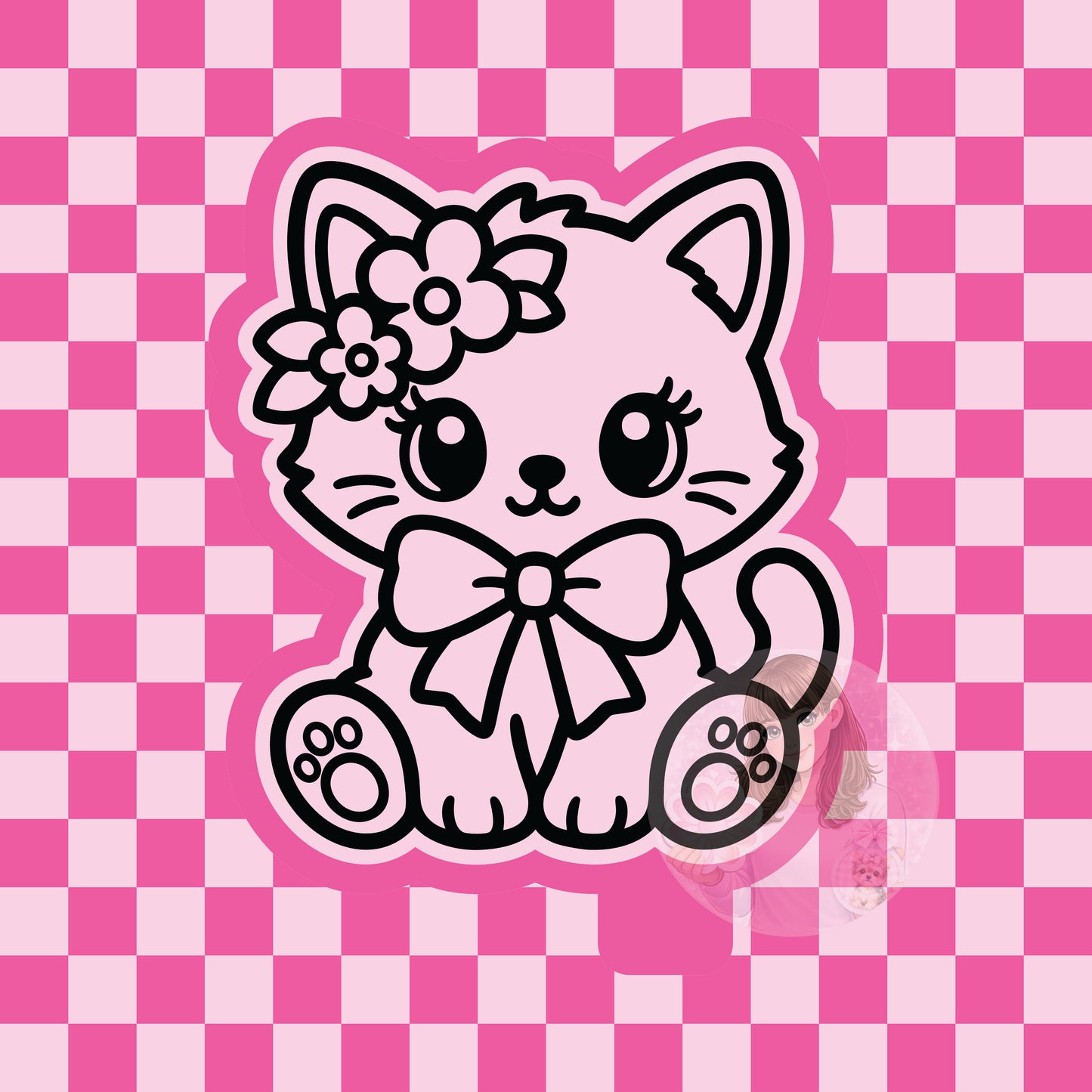 Pretty kitty silicone freshie mold