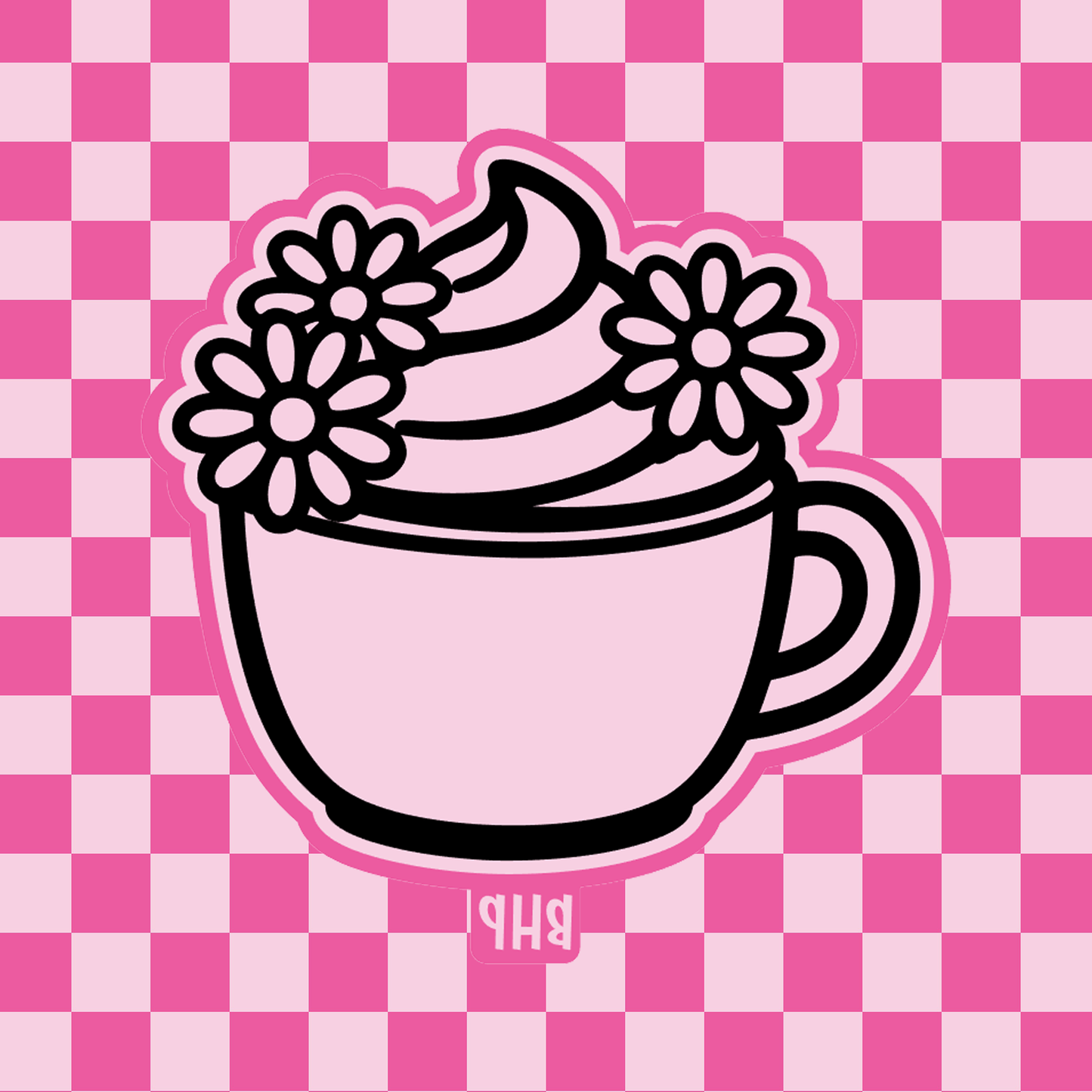 Mug with daisies silicone freshie mold