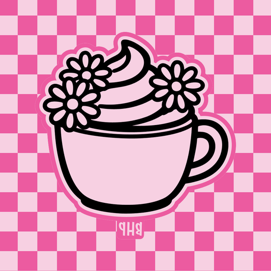 Mug with daisies silicone freshie mold