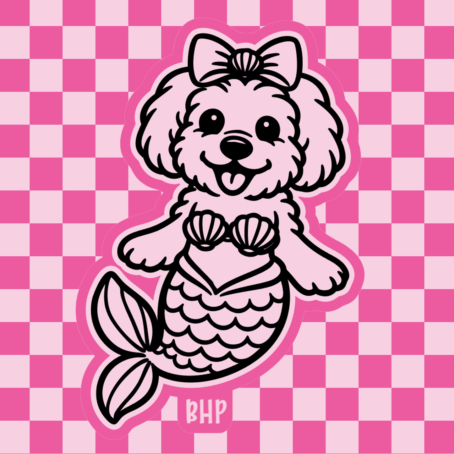 Goldendoodle mermaid silicone freshie mold
