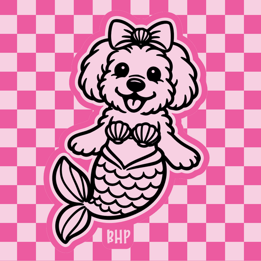 Goldendoodle mermaid silicone freshie mold