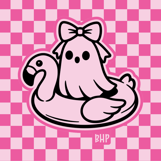 Ghost in flamingo float silicone freshie mold