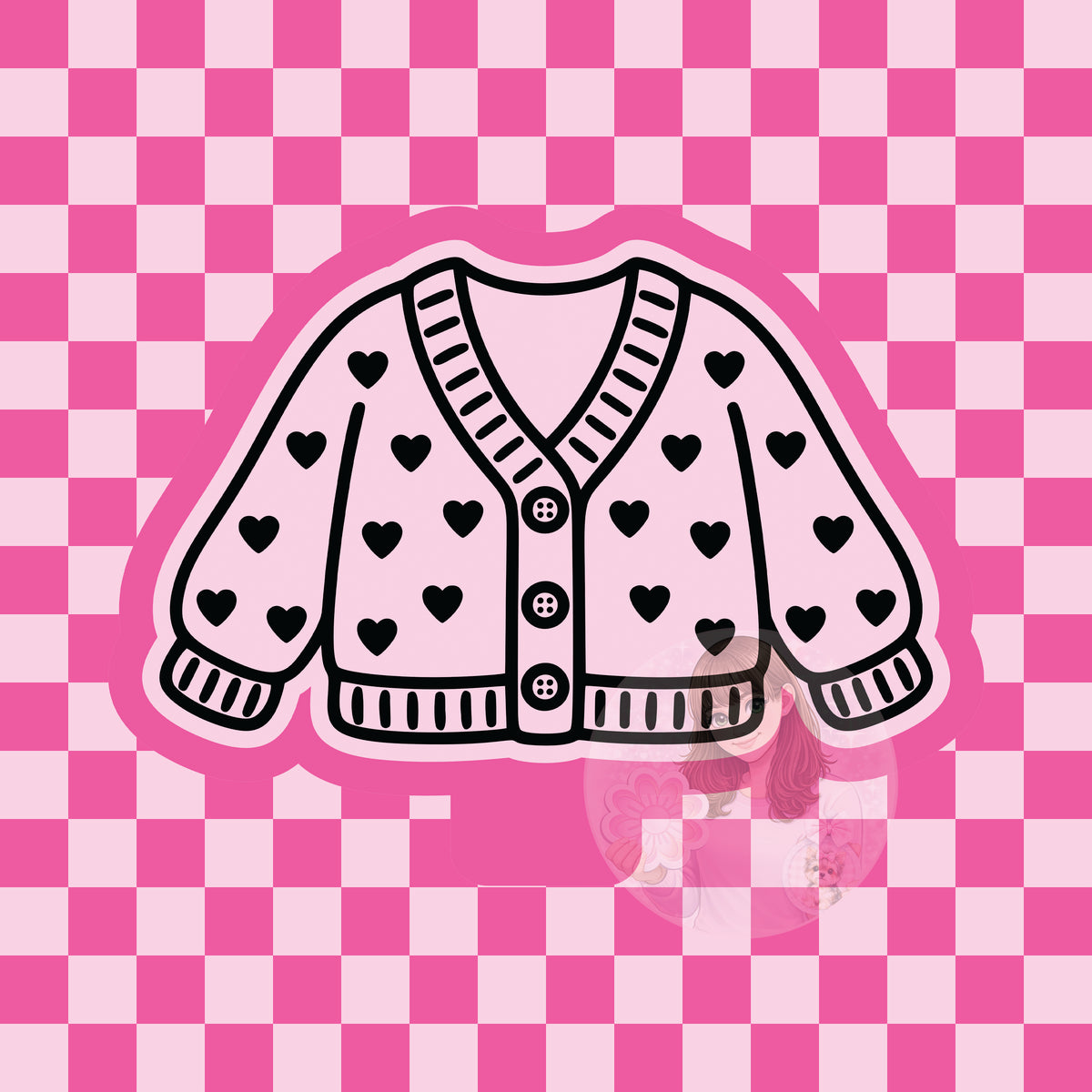 Heart cardigan silicone freshie mold