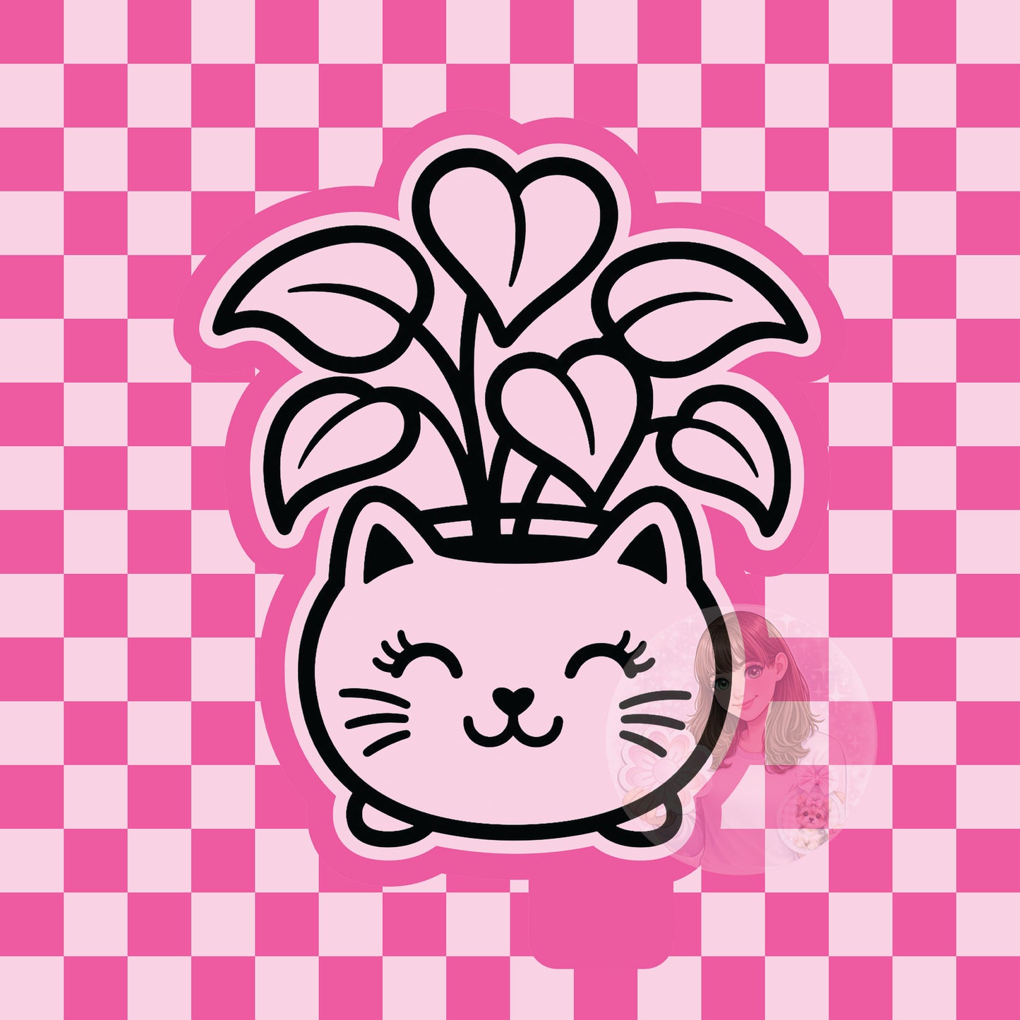 Cat planter silicone freshie mold