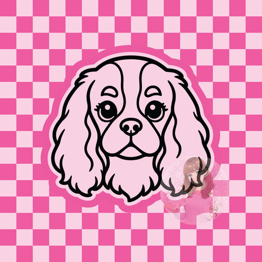 Cavalier King Charles Spaniel dog head silicone freshie mold