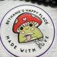 Frog mushroom head badge reel