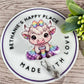 Rainbow tutu cow retractable badge reel