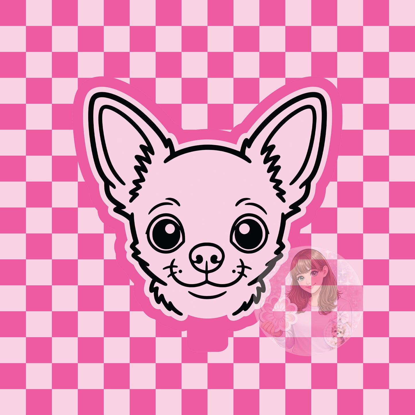 Chihuahua dog head silicone freshie mold