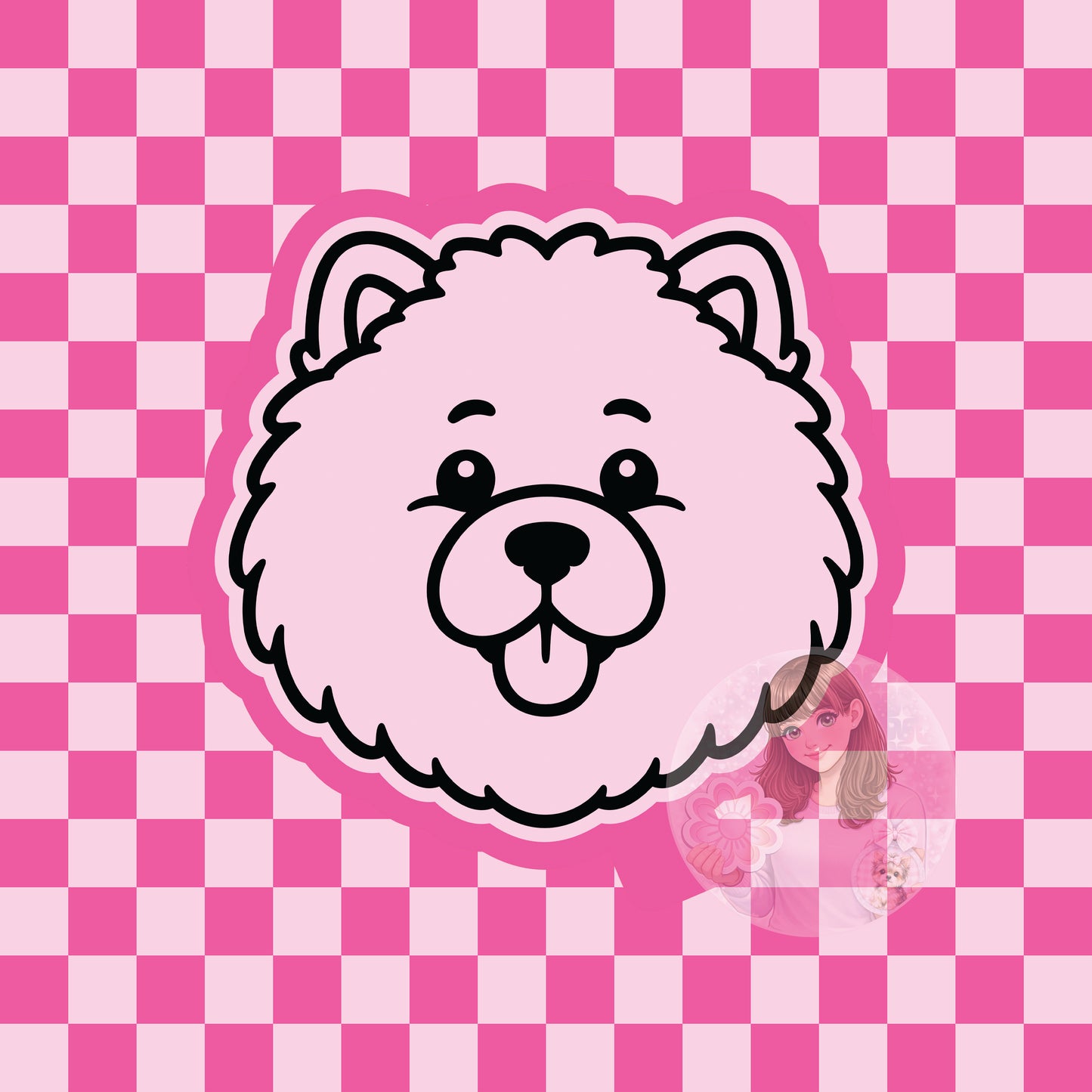 Chow Chow dog head silicone freshie mold