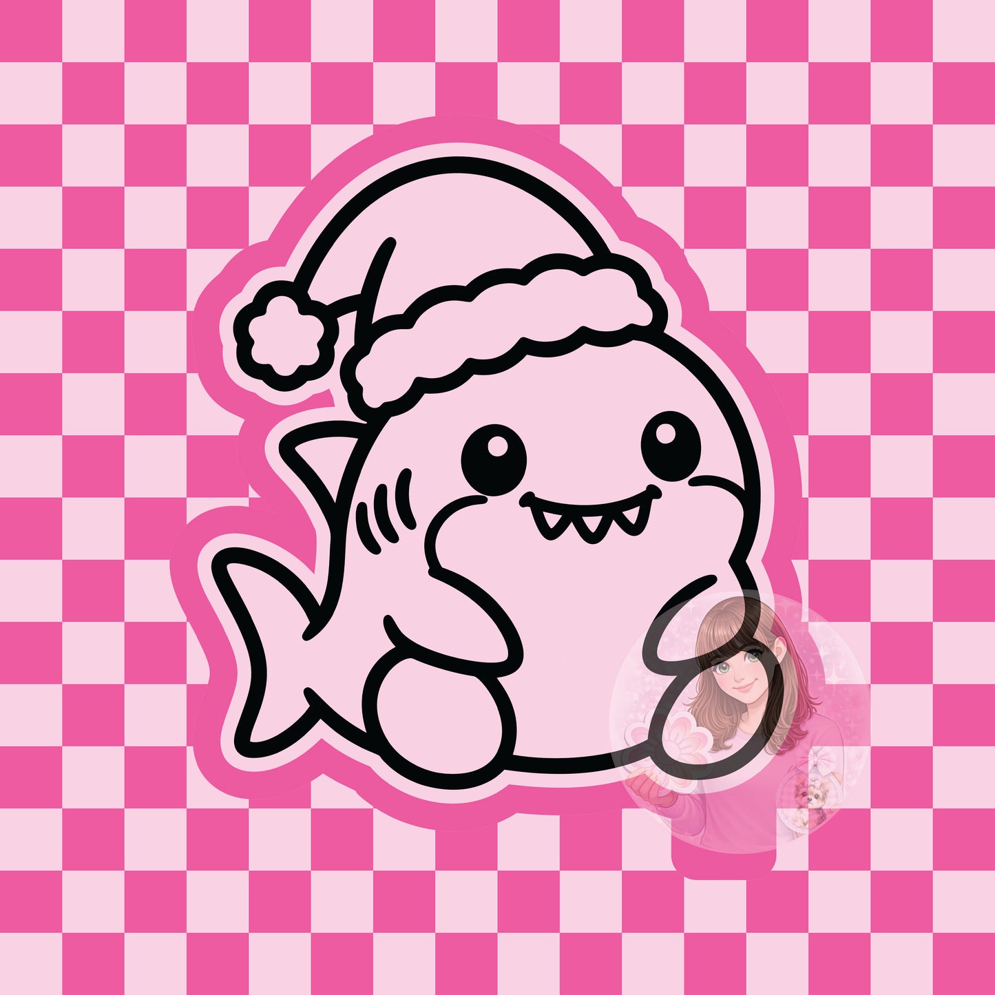 Chubby Christmas shark silicone freshie mold
