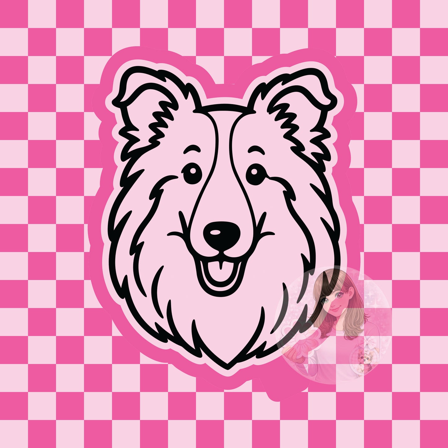 Collie dog head silicone freshie mold