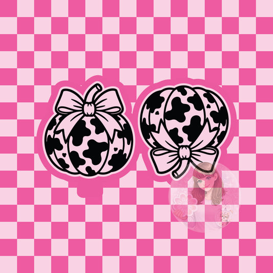 Cow print pumpkin vent clip silicone freshie mold