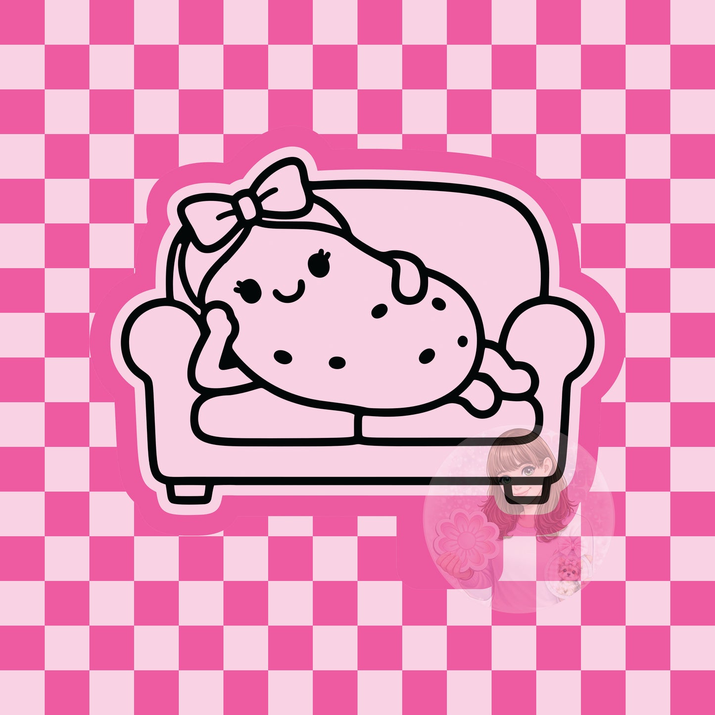 Couch potato silicone freshie mold