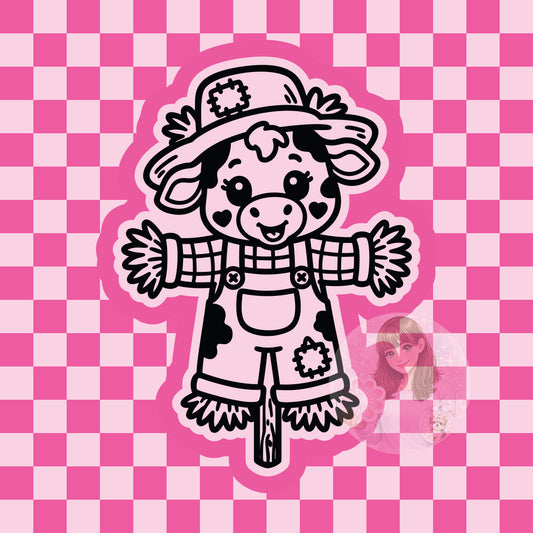 Cow scarecrow silicone freshie mold