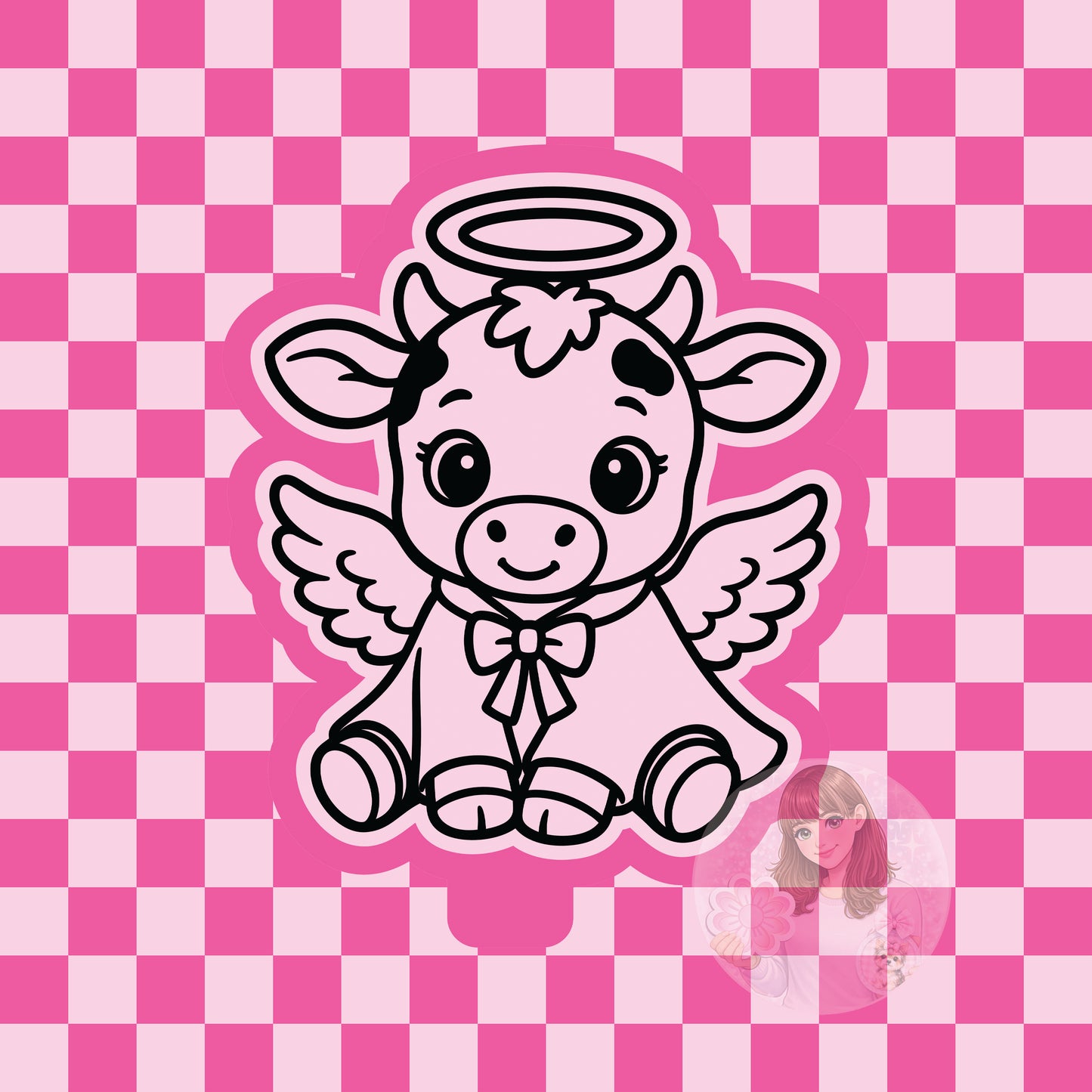 Angel cow silicone freshie mold
