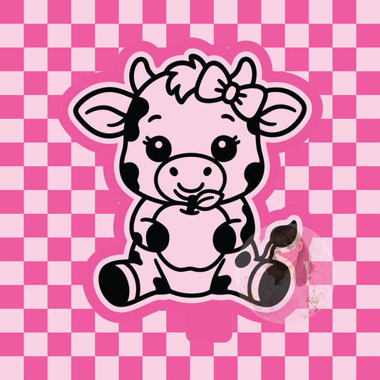 Cow with apple silicone freshie mold