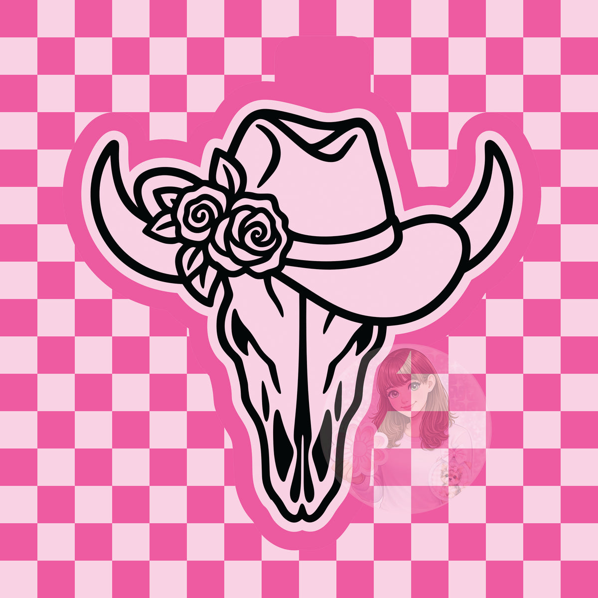 Bull skull with cowboy hat silicone freshie mold