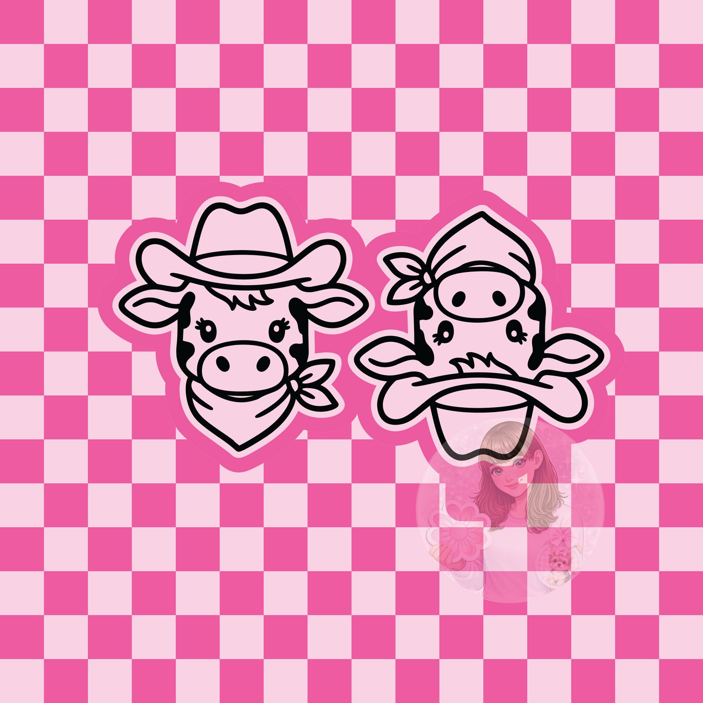 Cowboy cow vent clip silicone freshie mold