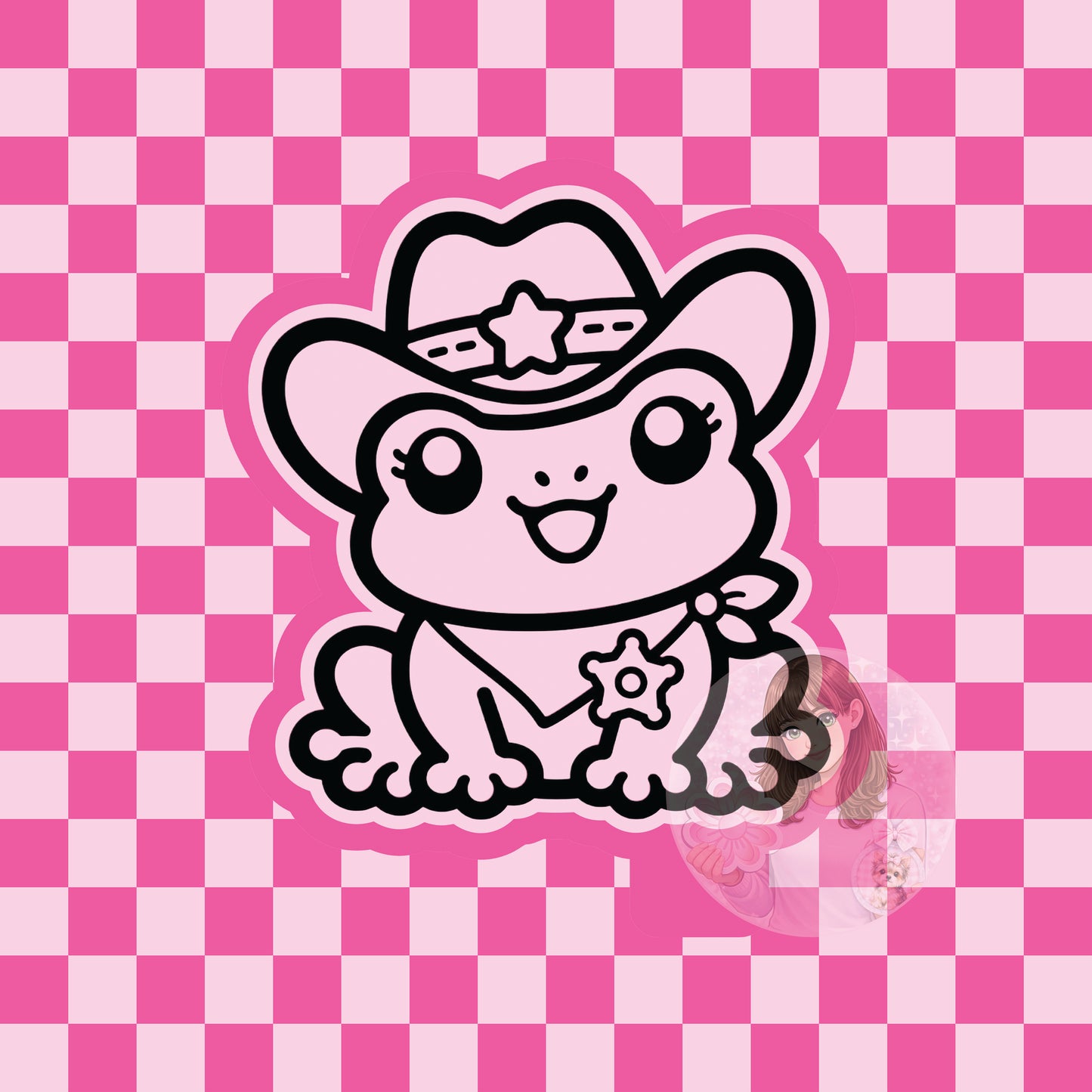 Frog cowboy silicone freshie mold