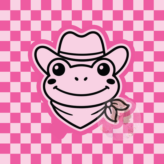 Cowboy frog head silicone freshie mold