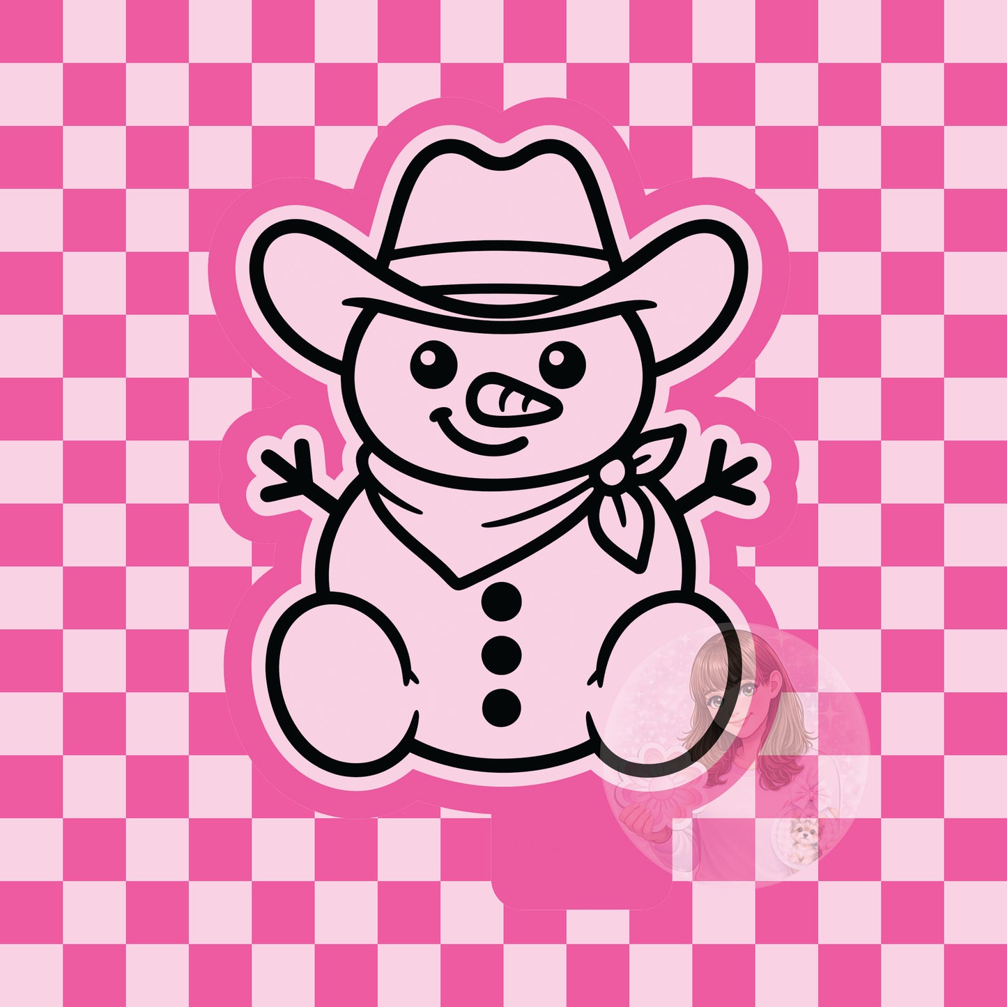 Cowboy snowman silicone freshie mold