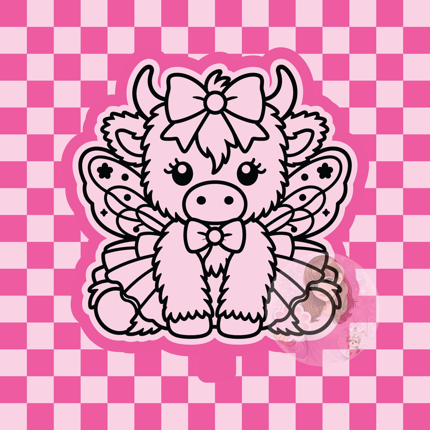 Butterfly highland cow silicone freshie mold