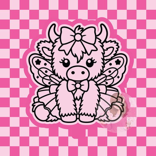 Butterfly highland cow silicone freshie mold