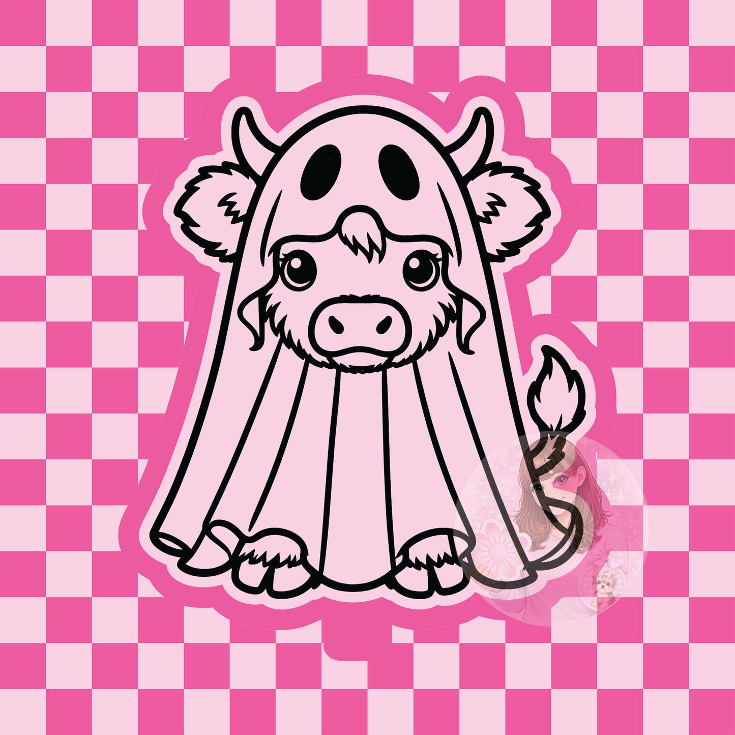 Highland ghost cow silicone freshie mold