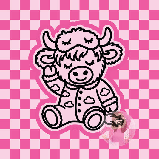 Sleepy cow silicone freshie mold