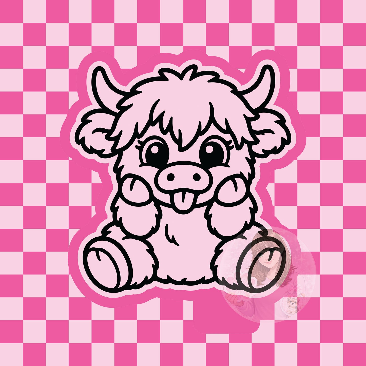 Cutesy highland cow silicone freshie mold