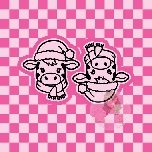 Christmas cow vent clip silicone freshie mold