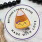 Halloween candy corn badge reel