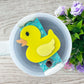 Rubber duck acrylic cup topper