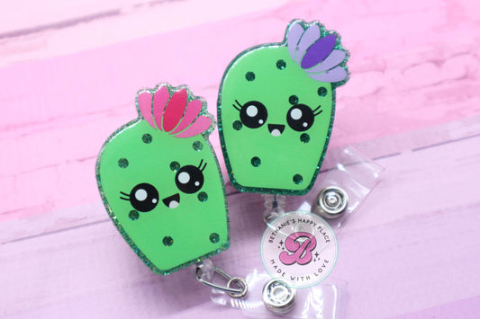 Cactus badge reel