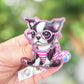 Summer Boston Terrier puppy retractable badge reel