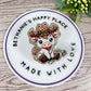 Cowboy cow retractable badge reel