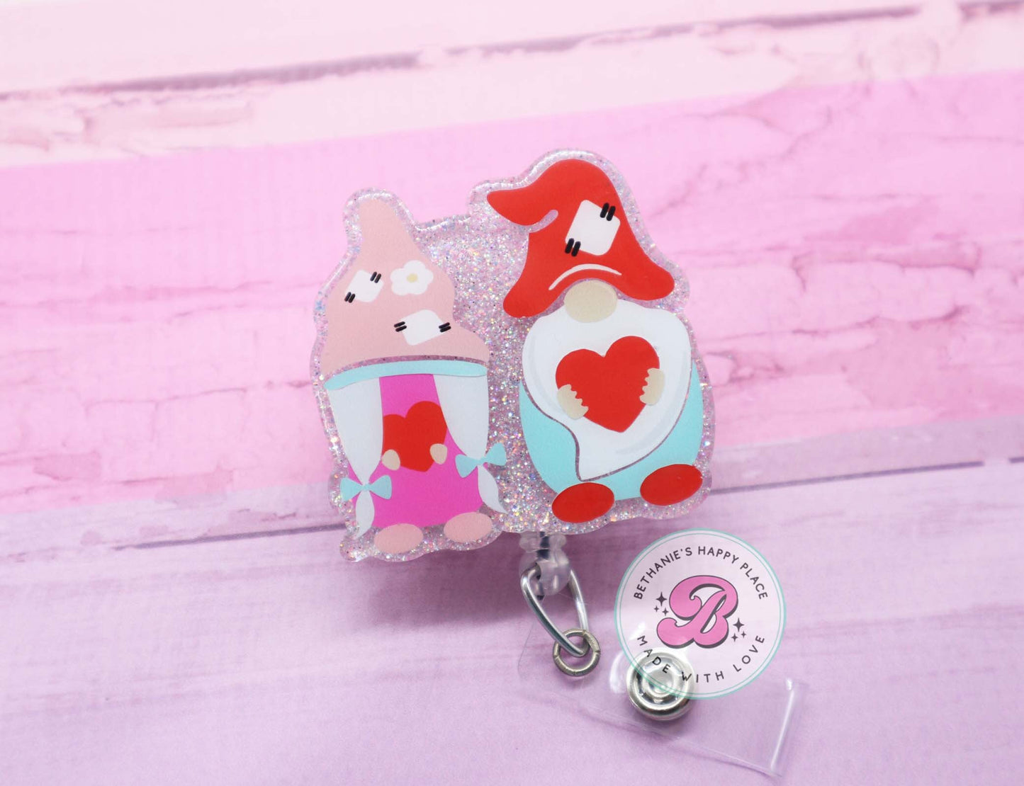 Valentine's Day gnome badge reel