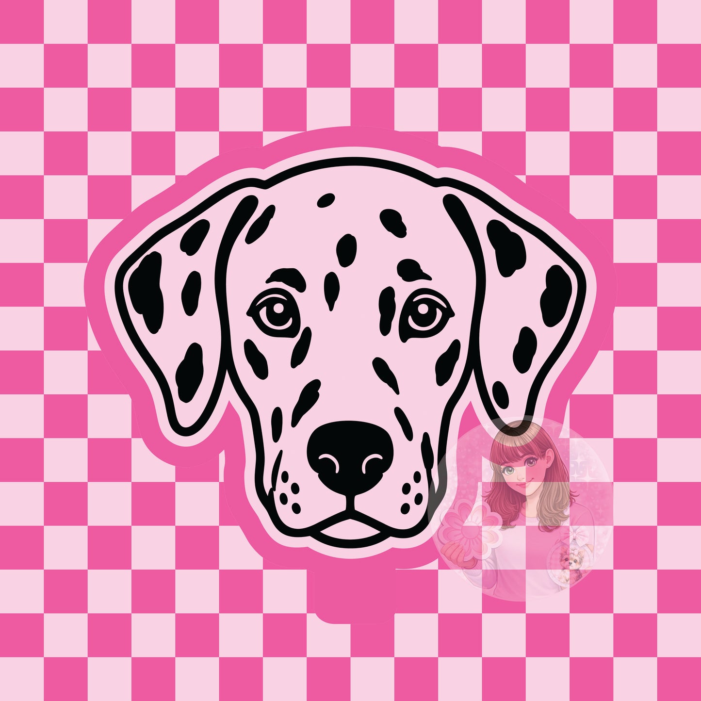 Dalmatian dog head silicone freshie mold