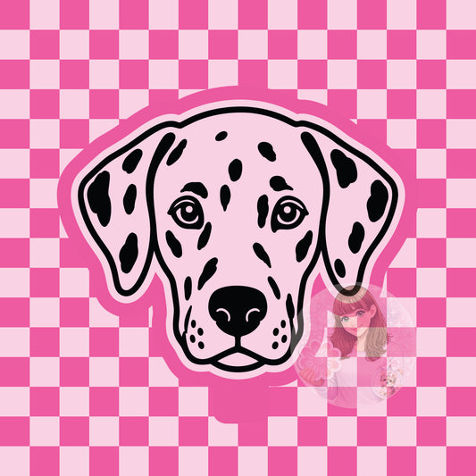 Dalmatian dog head silicone freshie mold