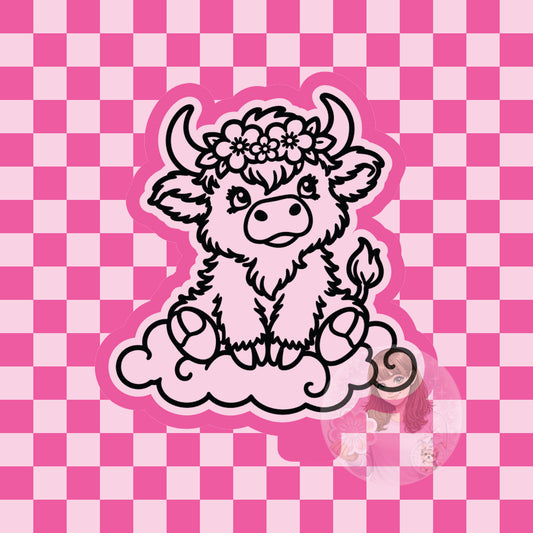 Daydreaming cow silicone freshie mold