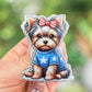 Patriotic Yorkie badge reel