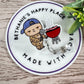 Grilling sloth retractable badge reel