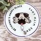 Lazy pug retractable badge reel