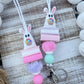 Easter bunny ghost breakaway lanyard