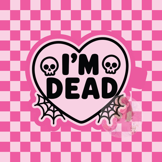 I'm dead spooky heart silicone freshie mold
