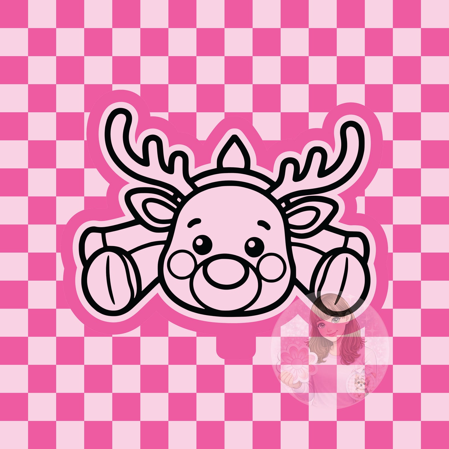 Floppy reindeer silicone freshie mold