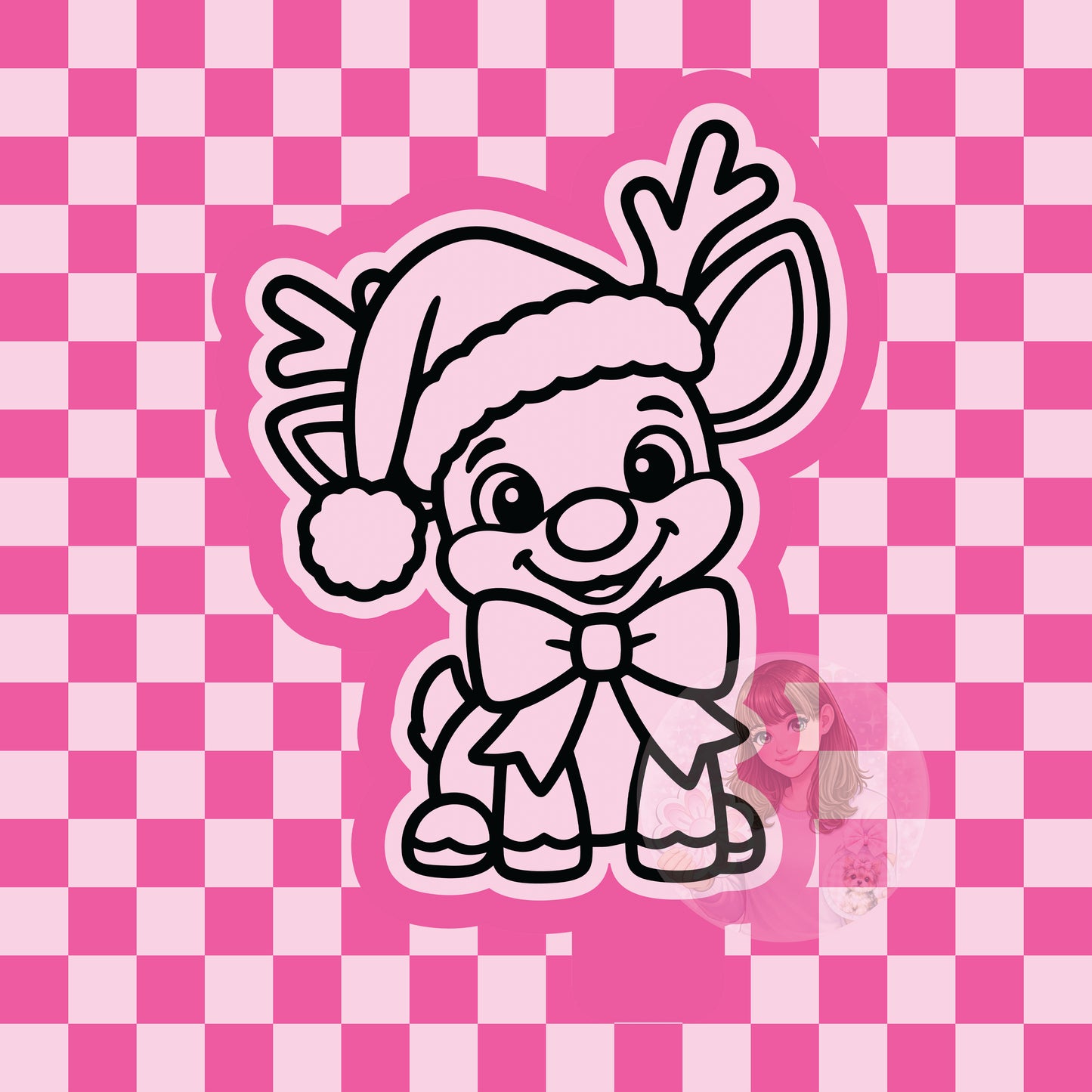 Happy reindeer silicone freshie mold
