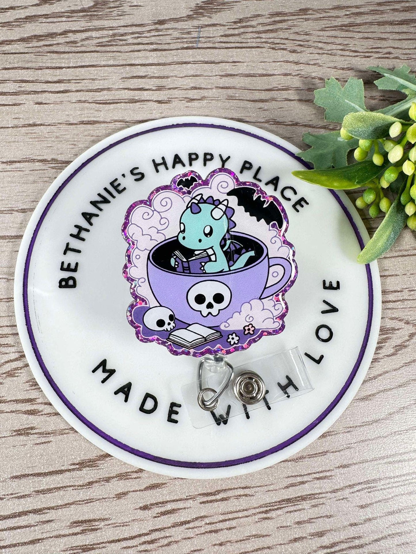 Dragon tea retractable badge reel